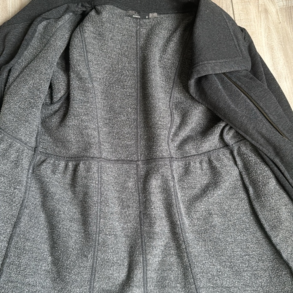prAna Mila coat asymmetrical Zip up pockets fleece lined - Picture 9 of 12